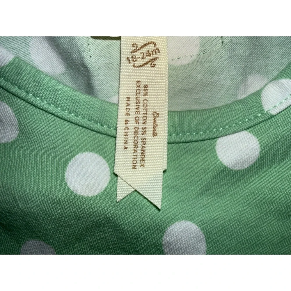 Matilda Jane Girls Floral Polka Dot Ruffle Romper 18-24M Green Pink Cream